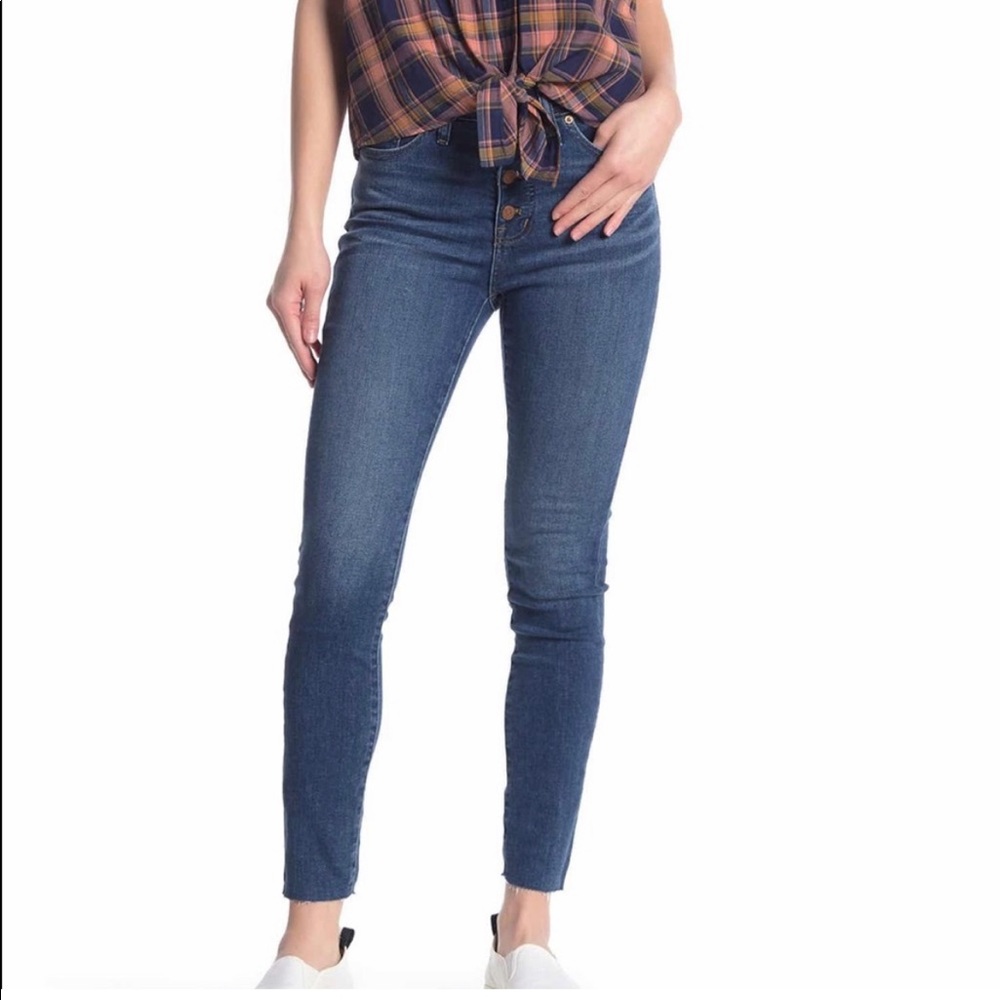9”mid rise skinny button fly jeans Madewell